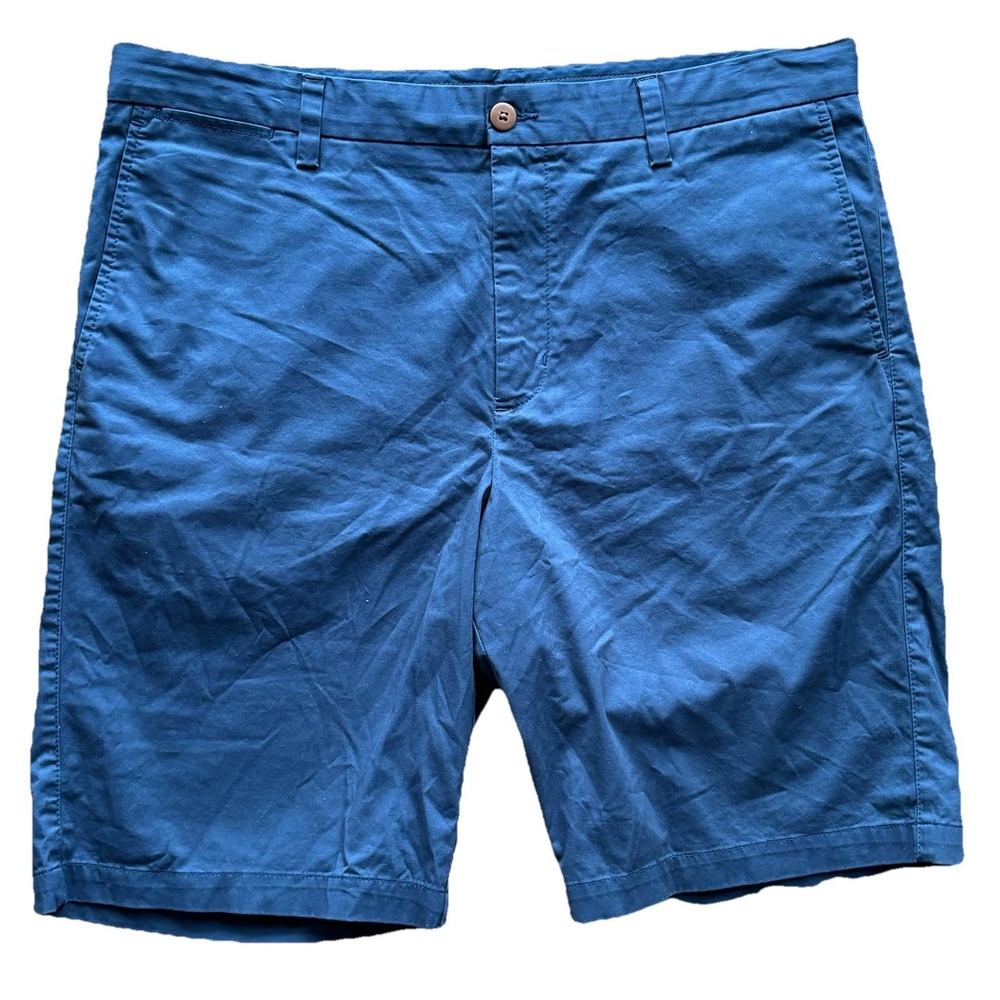 Tommy Bahama Shorts Mens Sz 38 Blue Cotton Stretch Soft Beach Marlin Logo Preppy